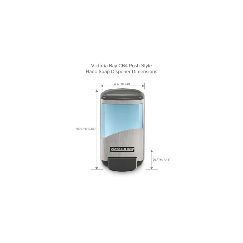 Victoria Bay Hand Soap Dispenser 1250 mL Black Silver Manual CB4 For CB4 1/Each