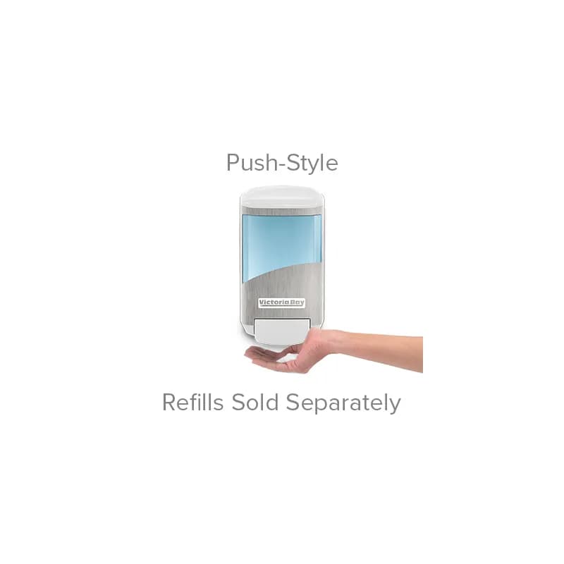 Victoria Bay Hand Soap Dispenser 1250 mL White Silver Manual For CB4 1/Each