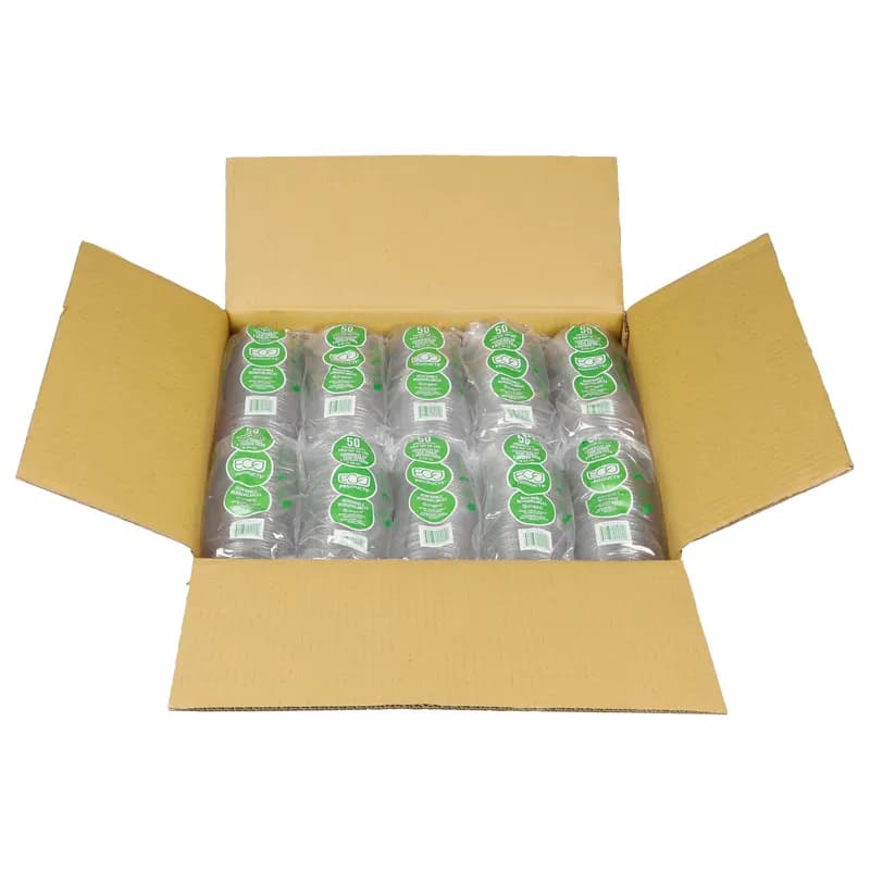 GreenStripe® Lid Flat PLA Translucent For 24-12-9 OZ Cold Cup Sip Through 1000/Case