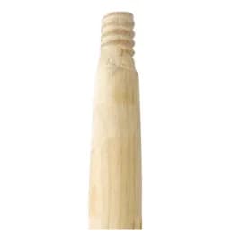 Broom Handle 60IN Natural Wood Lacquered Threaded 1/Each