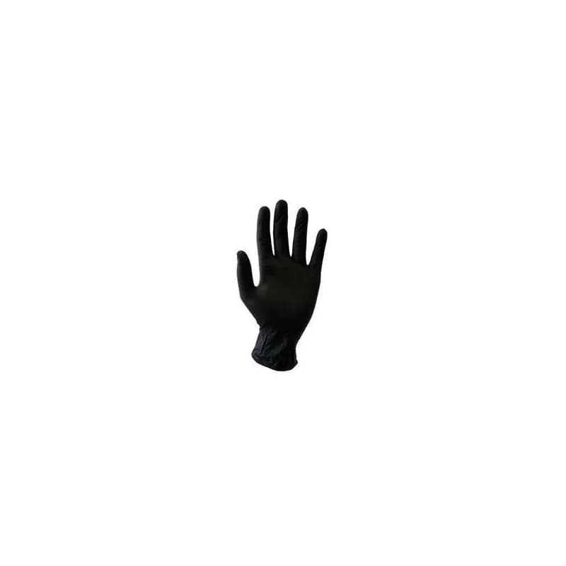 Ambitex® Gloves Large (LG) Black 4MIL Nitrile Rubber Disposable Powder-Free 100 Count/Pack 10 Packs/Case 1000 Count/Case
