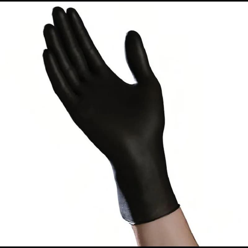 Ambitex® Examination Gloves XL Black 4MIL Textured Nitrile Powder-Free 100 Count/Box 10 Box/Case