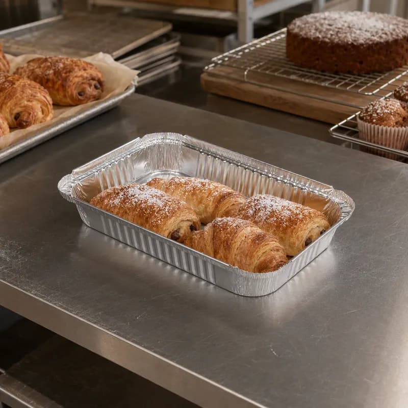 Bakery Container 2 LB 8.313X6X2.2125 IN Aluminum Vented 500/Case