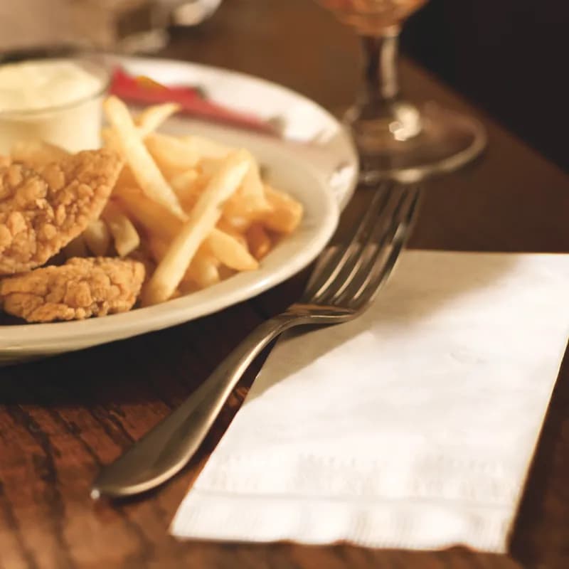 Dinner Napkins 15X16.25 IN 3.75X8.125 IN White Paper 2PLY 1/8 Fold Refill Embossed 375 Count/Pack 8 Packs/Case
