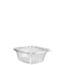 Dart® ClearPac® SafeSeal™ Cold Deli Container Hinged With Flat Lid 16 OZ PET Clear Rectangle 100 Count/Pack 2 Packs/Case