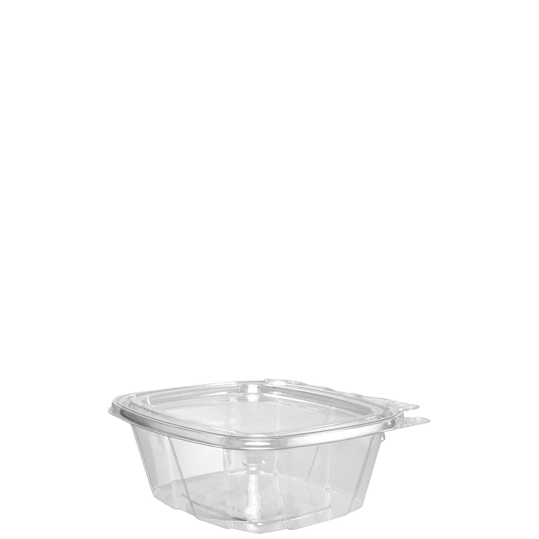 Dart® ClearPac® SafeSeal™ Cold Deli Container Hinged With Flat Lid 16 OZ PET Clear Rectangle 100 Count/Pack 2 Packs/Case