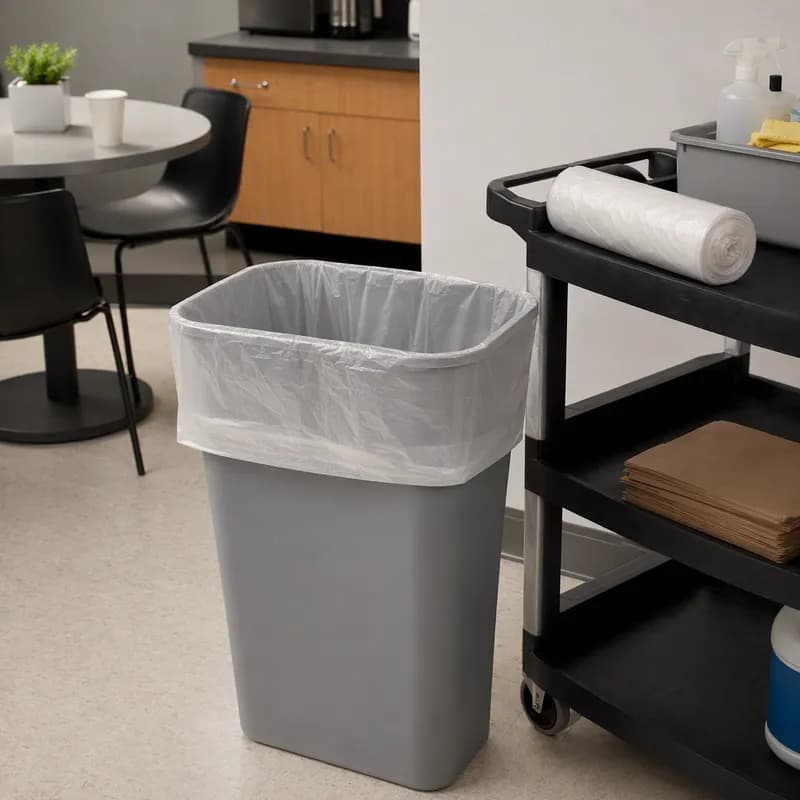 Can Liner 24X31 IN 16 GAL Natural HDPE 8MIC 50 Count/Pack 20 Packs/Case 1000 Count/Case