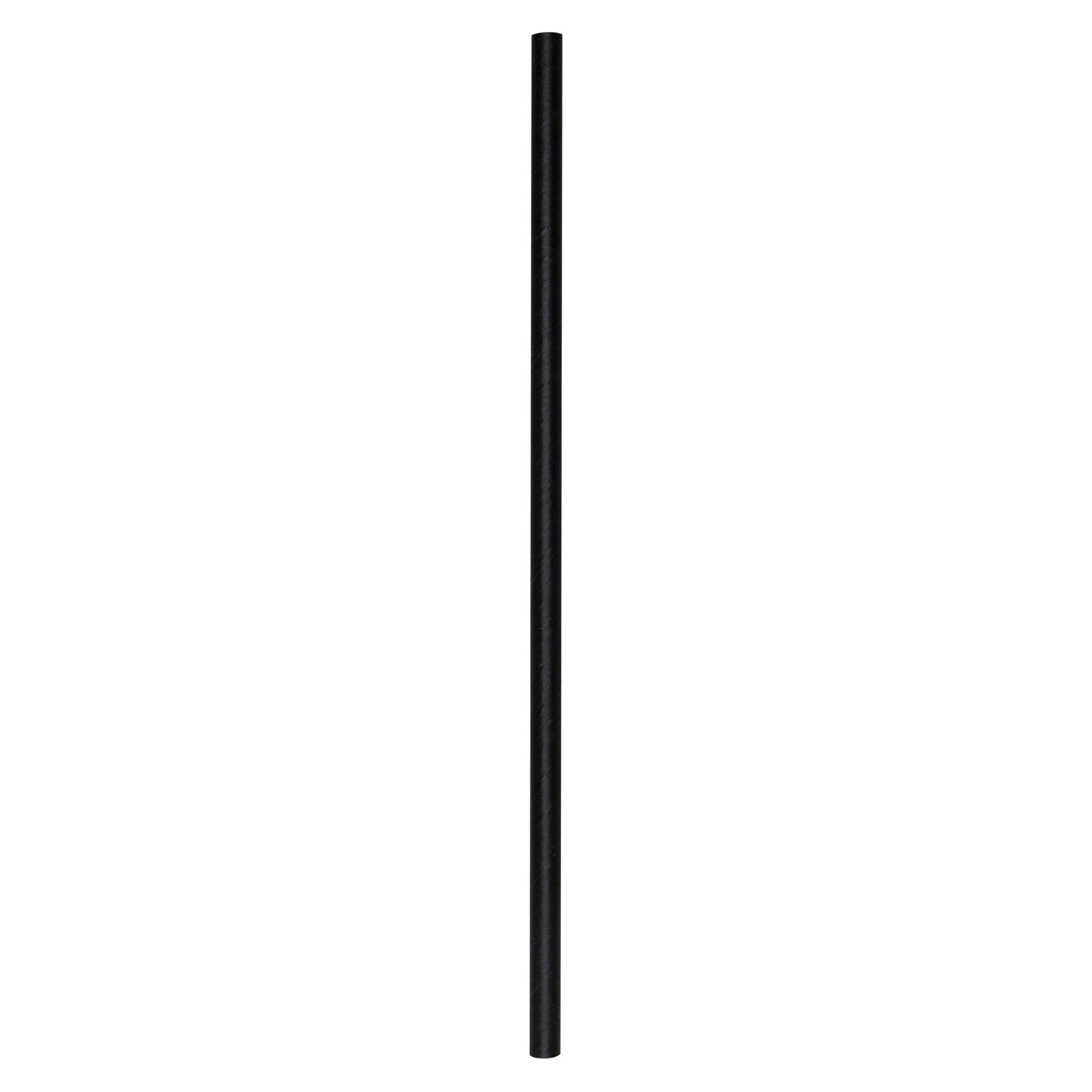 Aardvark® Cocktail Straw 0.23X5.75 IN Paper Black Unwrapped 875 Count/Pack 8 Packs/Case 7000 Count/Case