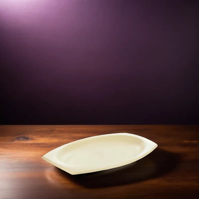 Dart® Quiet Classic® Serving Tray Base 9.8X6.6 IN Polystyrene Foam Yellow Oval 500/Case