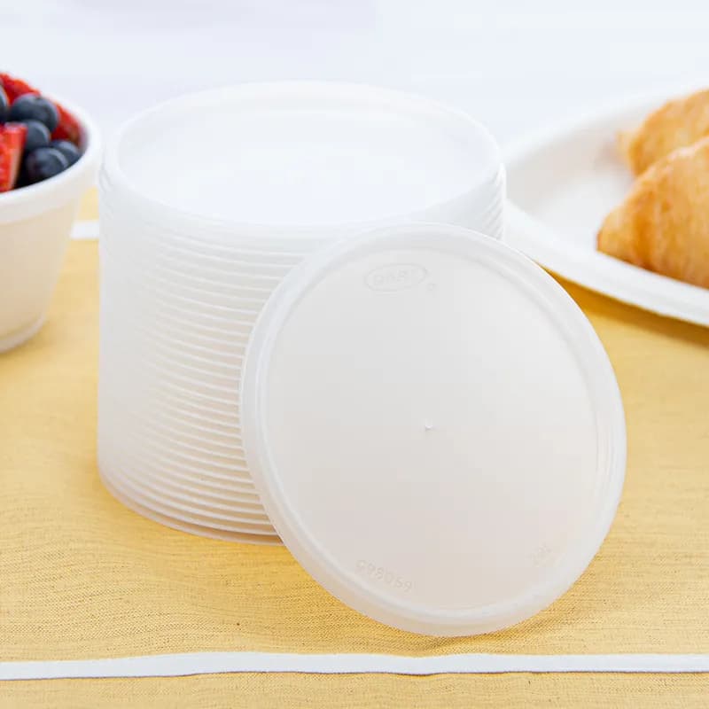 Dart® Lid Flat 4.285X0.278 IN HIPS Translucent For 20 OZ Take-Out Container Base No Hole 100 Count/Pack 10 Packs/Case