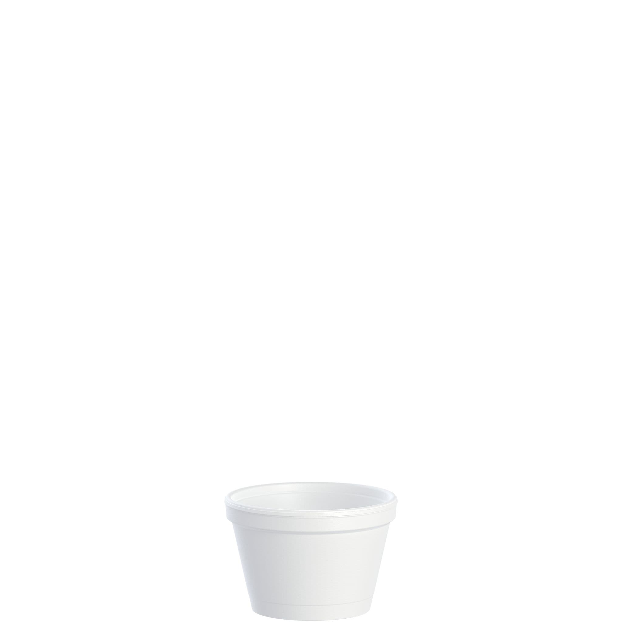 Dart® J Cup® Food Container Base 3.5 OZ EPS White Insulated 50 Count/Pack 20 Packs/Case 1000 Count/Case