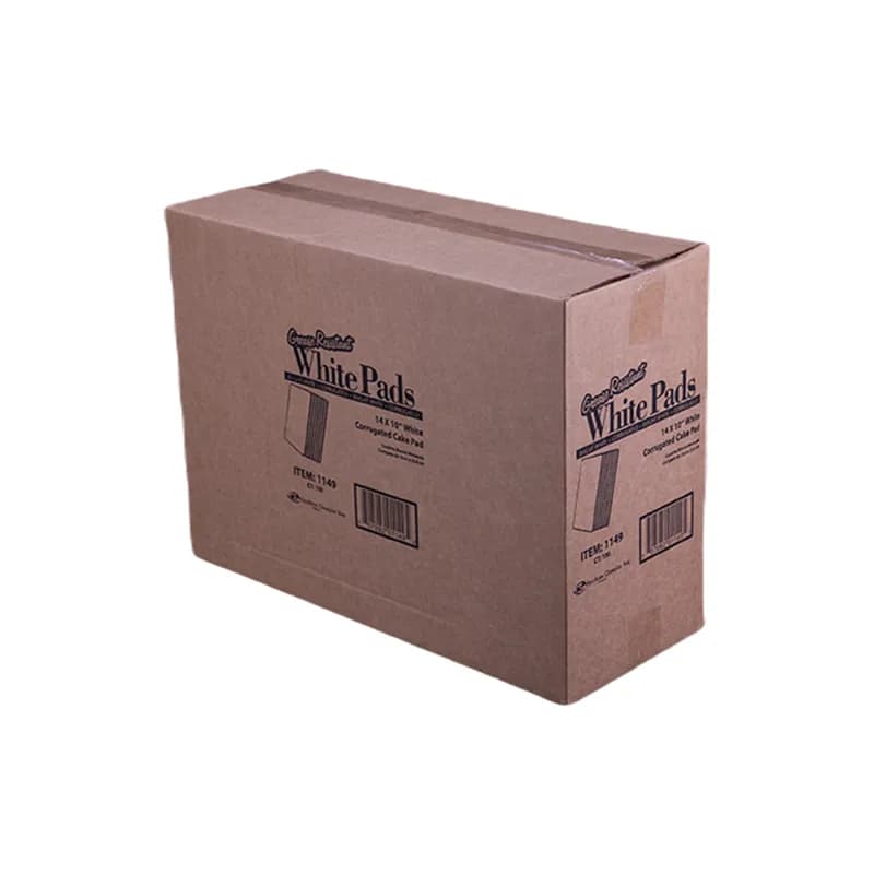 Cake Pad 14X10 IN Corrugated Paperboard White Rectangle Single Wall 100/Case