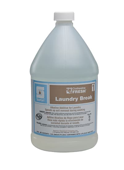 Clothesline Fresh® Laundry Break 1 #7001 Mild Scent Laundry Builder 1 GAL Alkaline Liquid 4/Case
