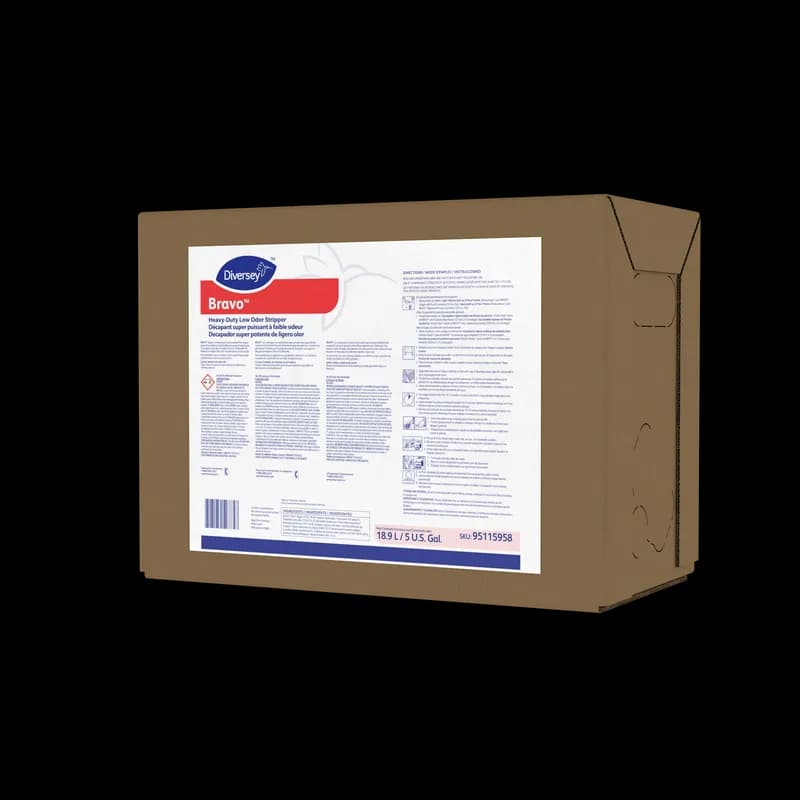 Bravo Low Odor Floor Stripper 5 GAL Heavy Duty Alkaline Liquid Concentrate Bag-in-Box (BIB) 1/Case