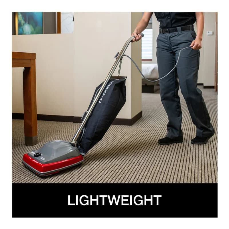 Sanitaire® TRADITION® Commercial Use Upright Vacuum Shake Out Bag 18 QT 12IN Black Gray Red Plastic 5 amp 1/Each