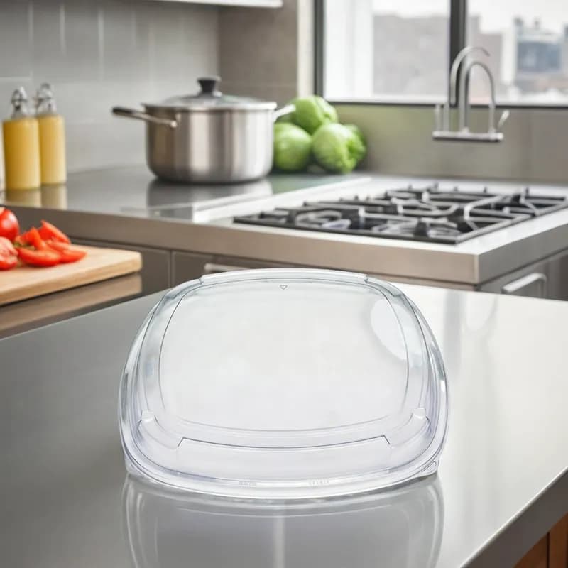 Lid Dome 18 IN PET Clear For Container 50/Case
