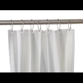 Shower Curtain 72X42 IN White Vinyl 1/Each