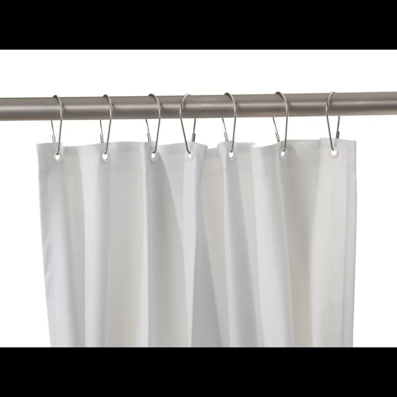 Shower Curtain 72X42 IN White Vinyl 1/Each