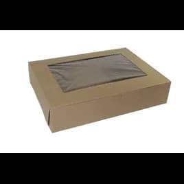 Cupcake Box Jumbo 19X14X4 IN 12 Compartment Paperboard Kraft Corner Lock With Window 50/Bundle