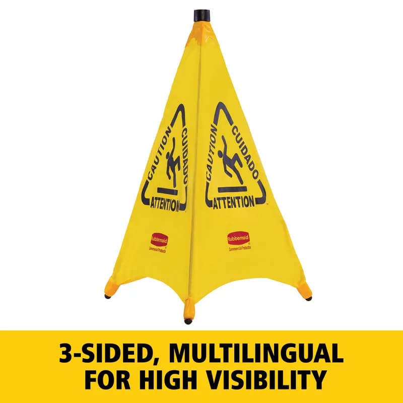 Wet Floor Sign 2.5X21X20 IN Yellow Pop-Up 12/Case