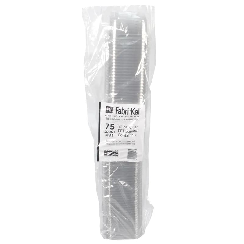 Recycleware® Deli Container Base 12 OZ RPET Clear Square 600/Case