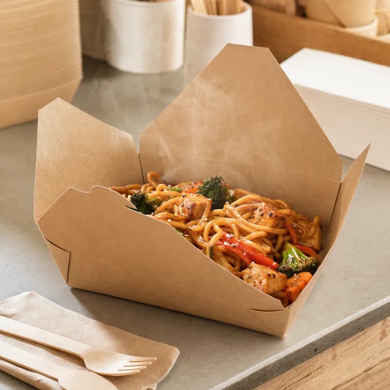 Bio-Plus Terra II® #2 Take-Out Box 8.4375X6.1875X1.875 IN Paper Kraft Rectangle 200/Case