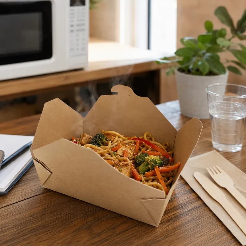 Bio-Plus Terra II® #3 Take-Out Box 8.5X6.25X2.5 IN Paper Kraft Rectangle 200/Case