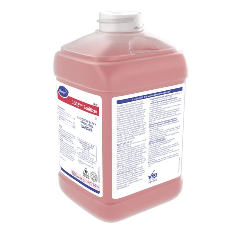 J-512 Sanitizer 2.5 L Multi Surface Kitchen Liquid Concentrate Quat Kosher 2/Case