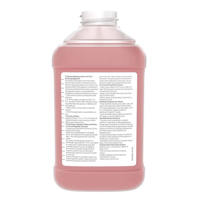 J-512 Sanitizer 2.5 L Multi Surface Kitchen Liquid Concentrate Quat Kosher 2/Case