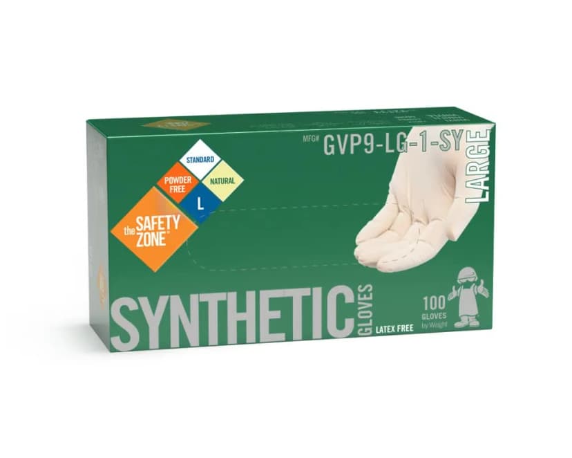 Gloves Large (LG) Natural Vinyl Synthetic Powder-Free 1000/Case