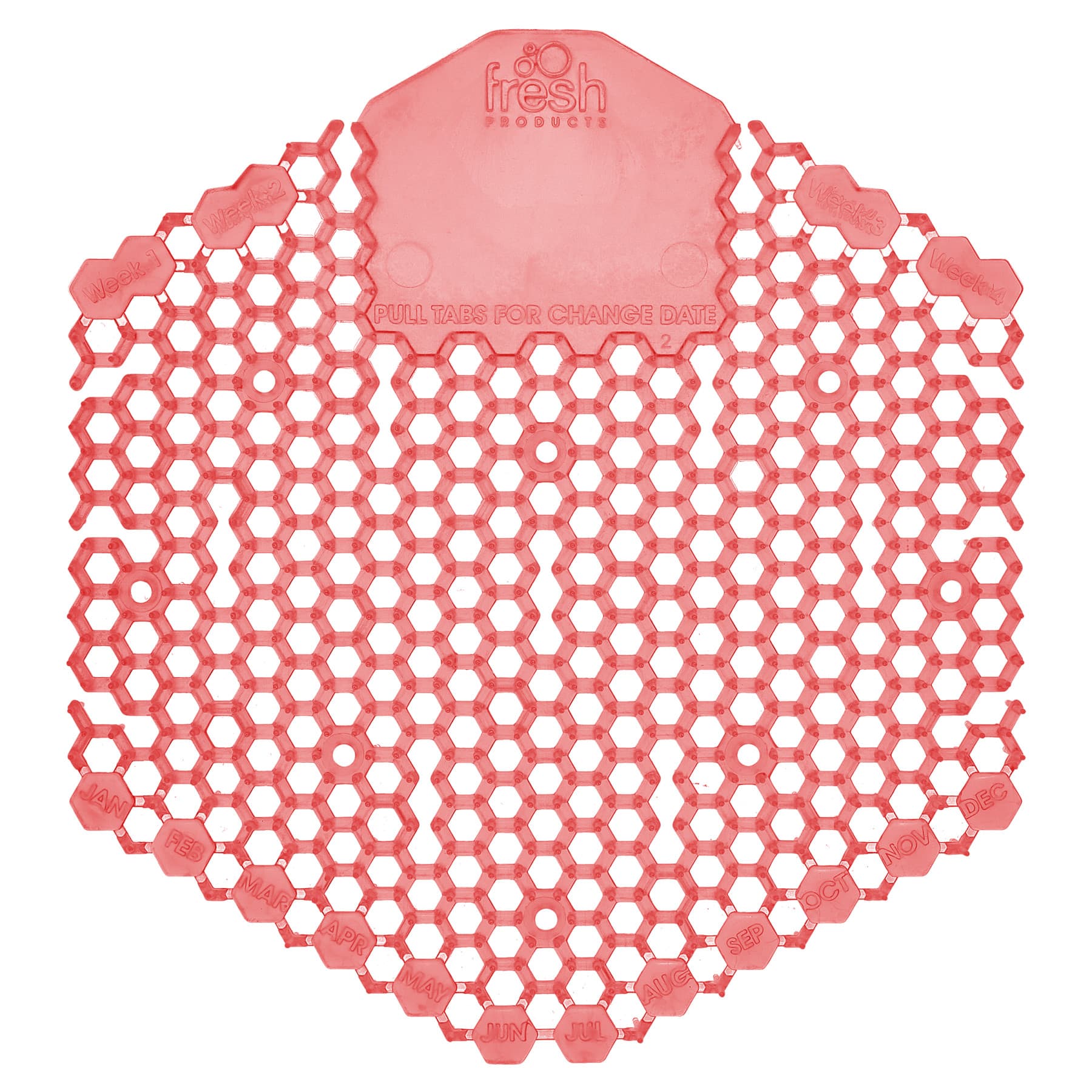 Wave 3D Urinal Screen Kiwi Grapefruit Red EVA 7X6.5X0.66 IN 10 Count/Pack 6 Packs/Case 60 Count/Case