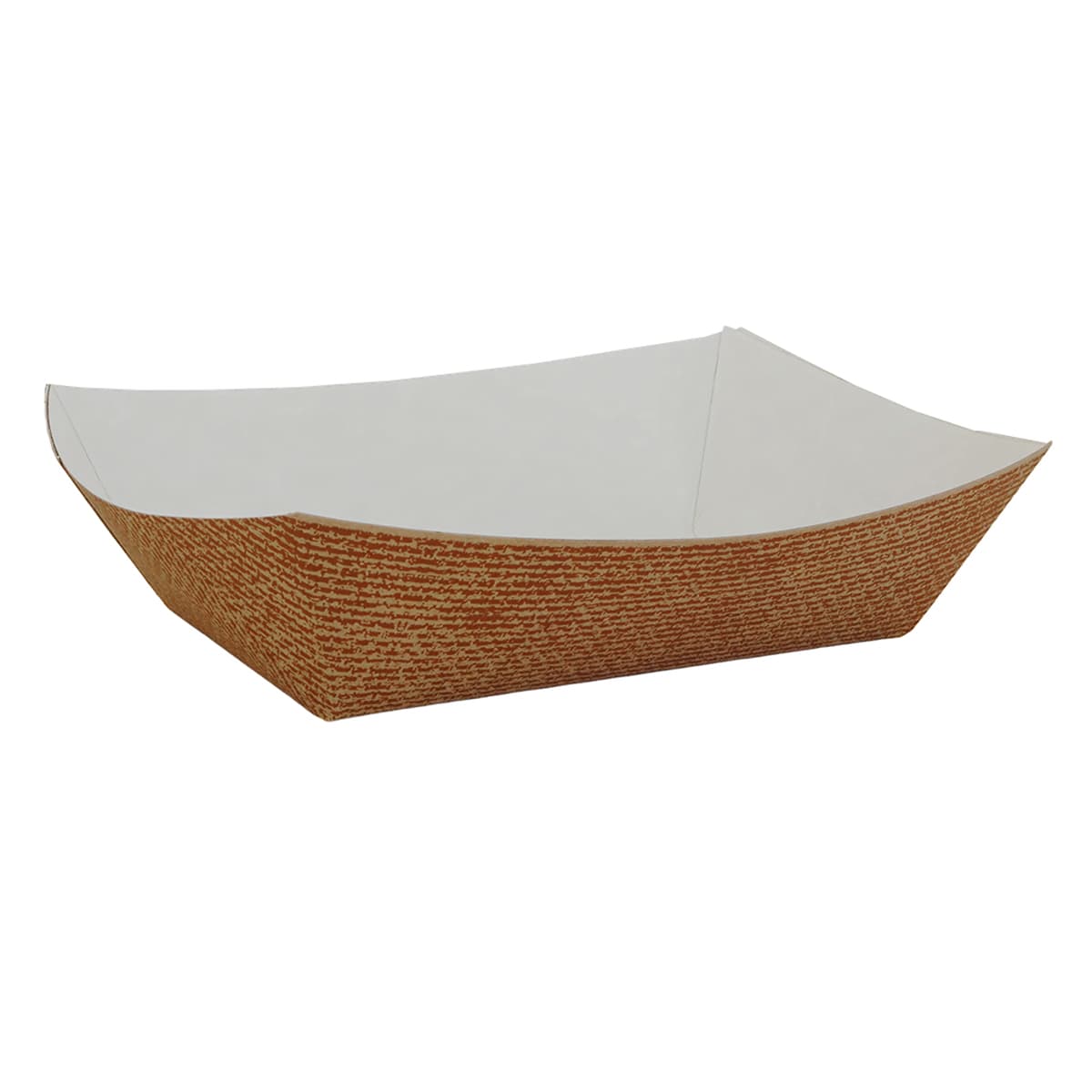 Food Tray 5 LB Clay-Coated Paperboard Kraft White Hearthstone Rectangle 500/Case