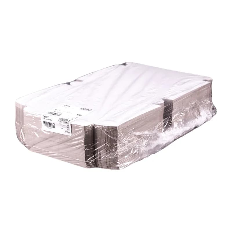 Bakery Box 9X9X2.5 IN Clay-Coated Kraft Board White Kraft Square Lock Corner Tuck Top 250/Bundle