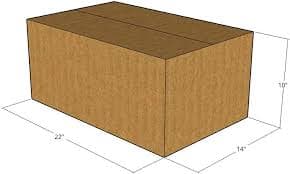 Box 22X14X10 IN Kraft Cardboard Corrugated 20/Bundle