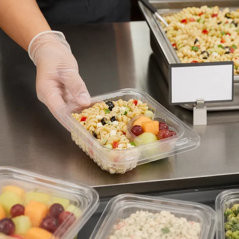 Polar Pak® Deli Container Base 5X5X1.5 IN 2 Compartment Plastic Square 500/Case