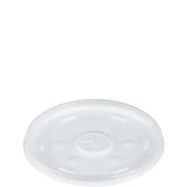 Dart® Lid Flat HIPS Translucent For Cold 32 OZ Foam Cup & 8-16 OZ Foam Containers Identification With Hole 100 Count/Pack 10 Packs/Case