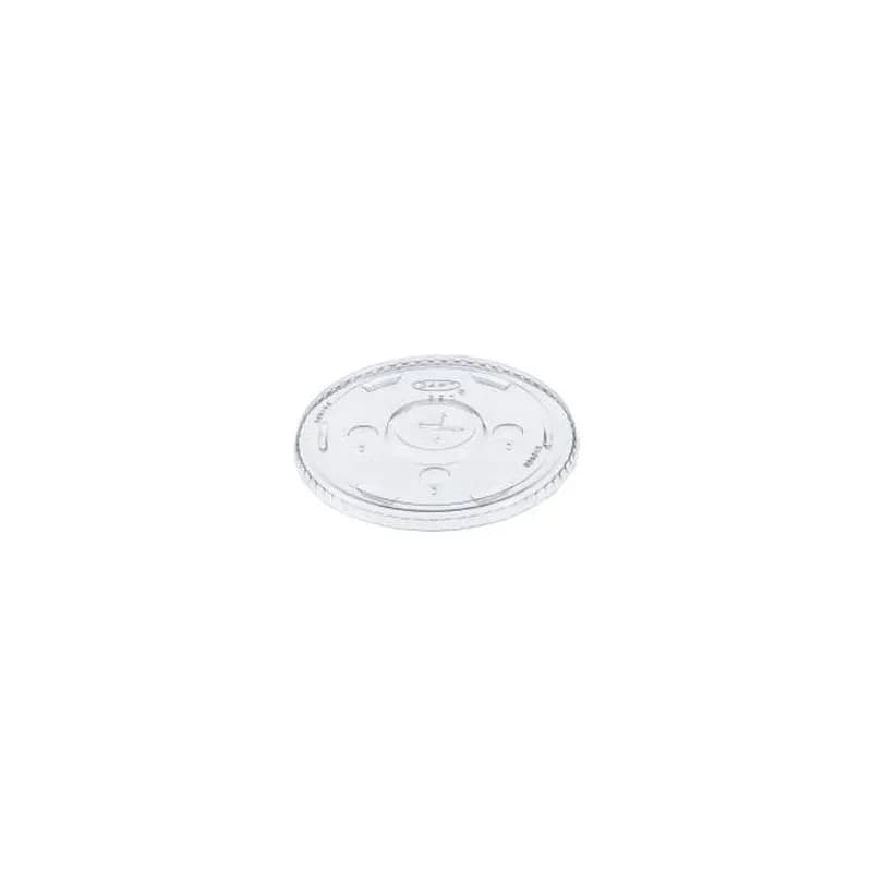 Dart® Lid Flat 0.4 IN PET Clear For Cold Cup Identification With Hole 1000/Case
