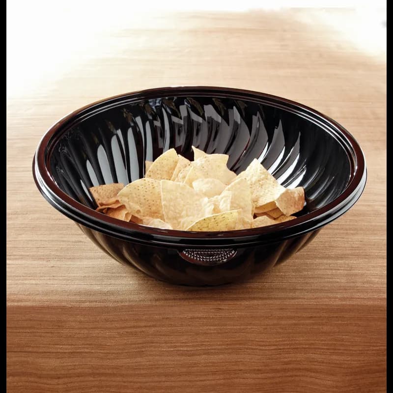 Serving Bowl 64 OZ PET Black 50/Case