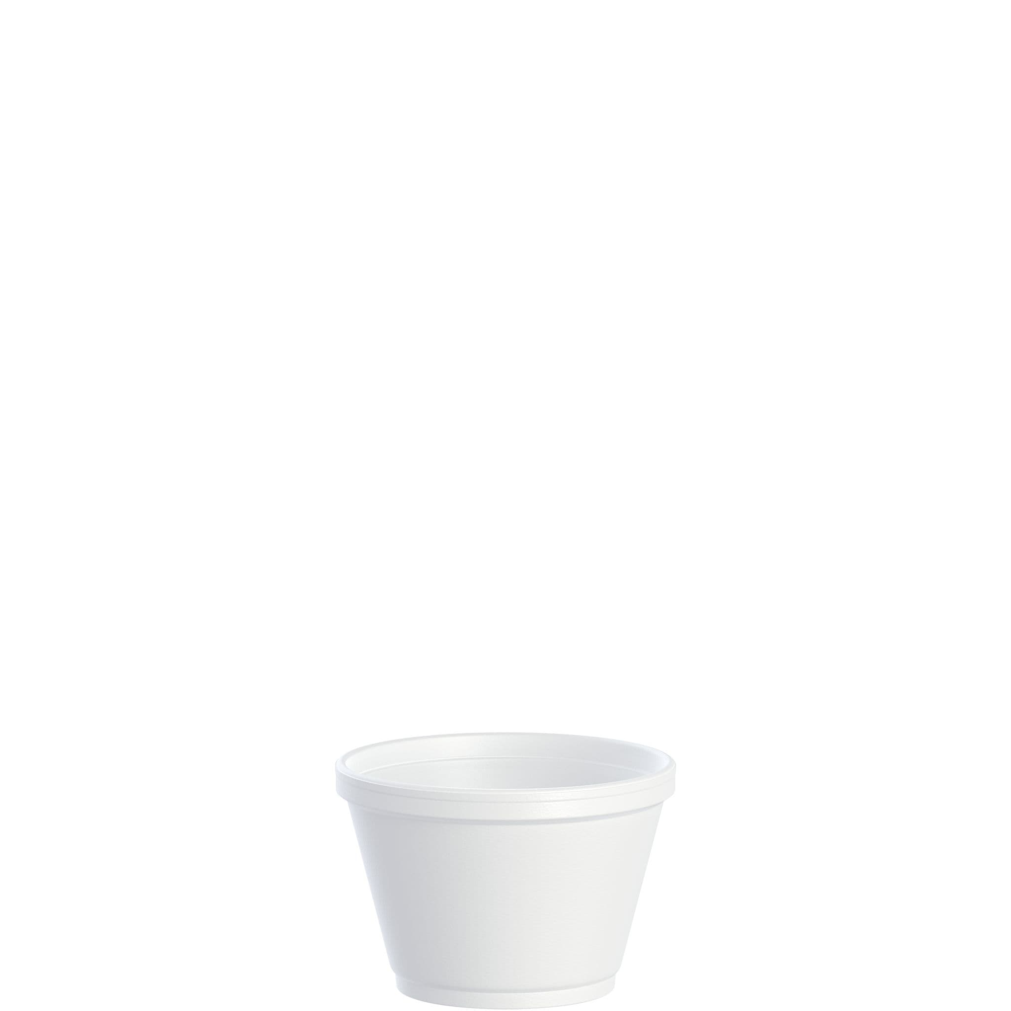 Dart® J Cup® Food Container Base 6 OZ EPS White Round Insulated 50 Count/Pack 20 Packs/Case 1000 Count/Case