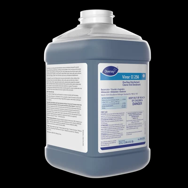 Virex® II 256 Mint One-Step Disinfectant Deodorizer Cleaner 2.5 L Multi Surface Liquid Concentrate Quat 2/Case