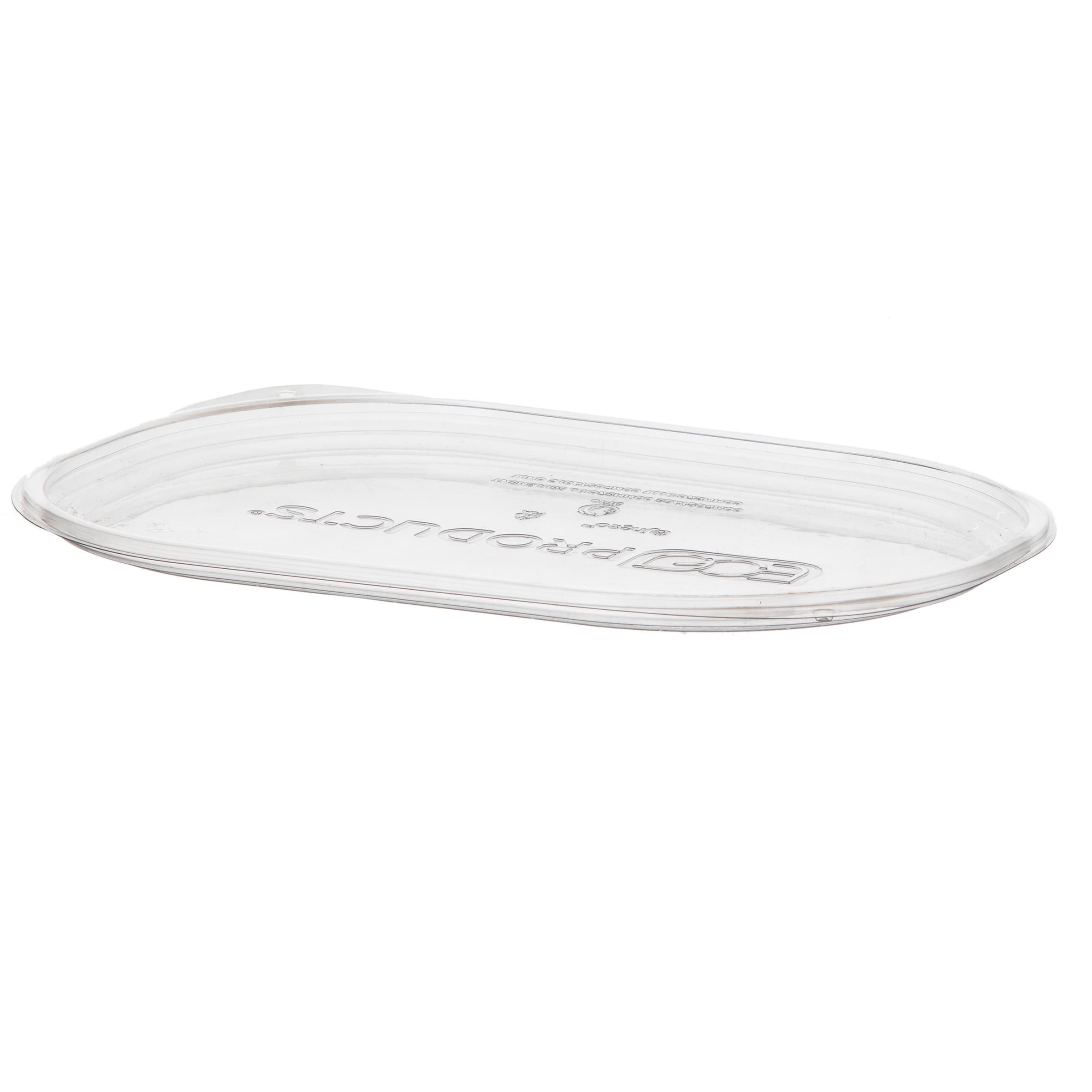 Lid Flat PLA Clear Rectangle For 24-32 OZ Deli Container 400/Case