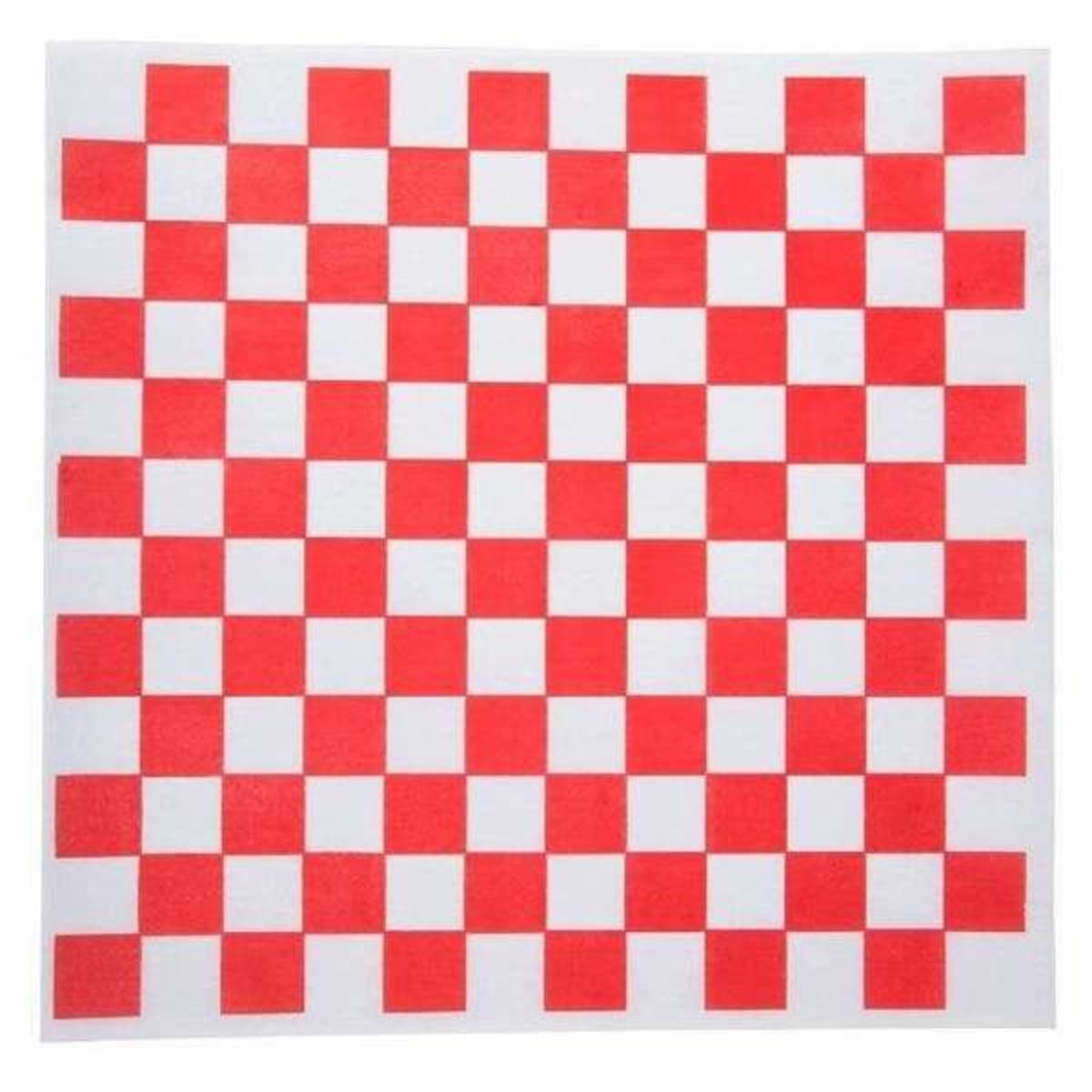 Sandwich Wrap Sheet 12X12 IN Paper Red Check Grease Resistant 5000/Case