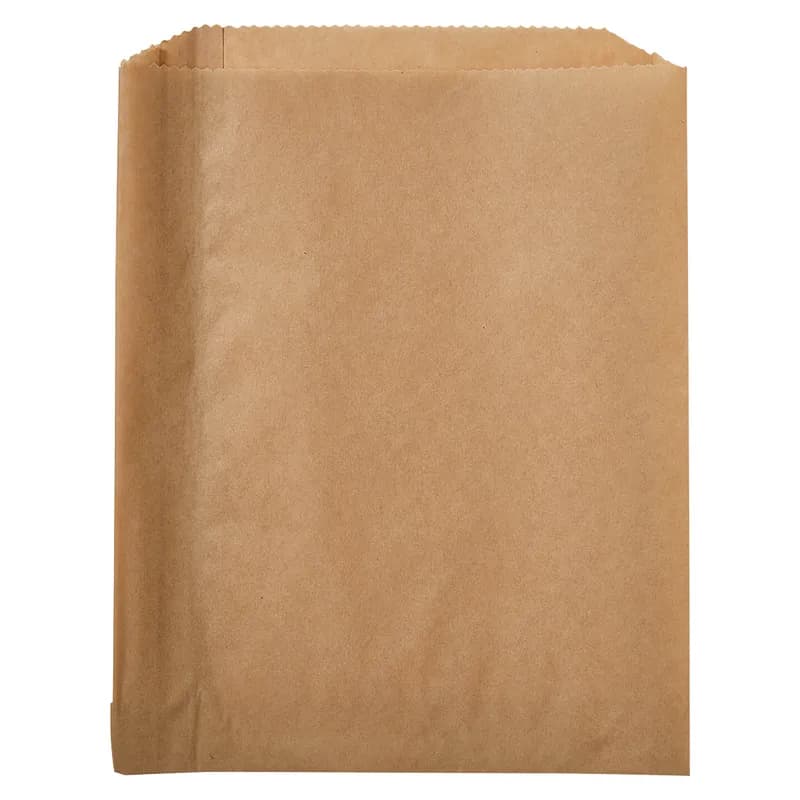 Food Bag 6.5X1X8 IN Paper Natural Kraft Grease Resistant 2000/Case