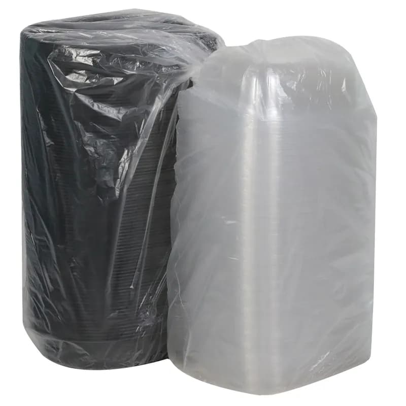 Roasted Chicken Roaster Container & Lid Combo 50 OZ 10.75X8.5X4.25 IN MFPP OPS Black Clear Zip Seal Anti-Fog 95/Case