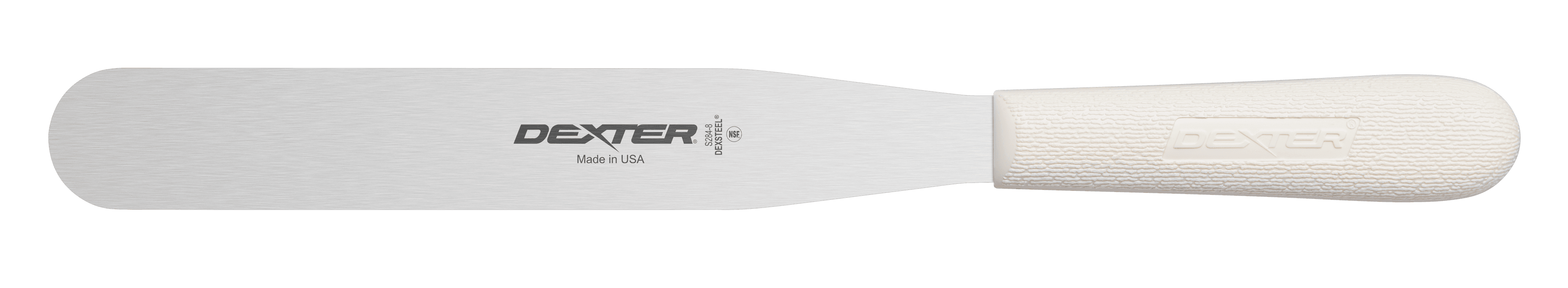 Baking Spatula 8 IN Stainless Steel White Textured 1/Each