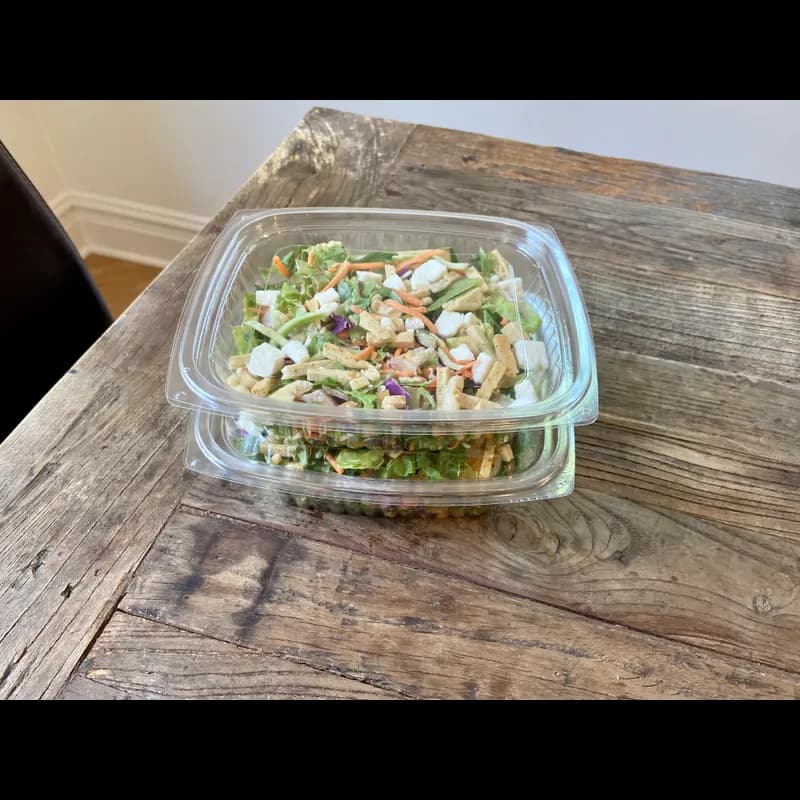 Deli Container Base & Lid Combo With Flat Lid 24 OZ OPS Clear Rectangle 200/Case