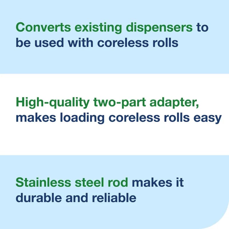 Tork Toilet Paper Spindle T7 Plastic White Coreless High Capacity Type A 1/Each