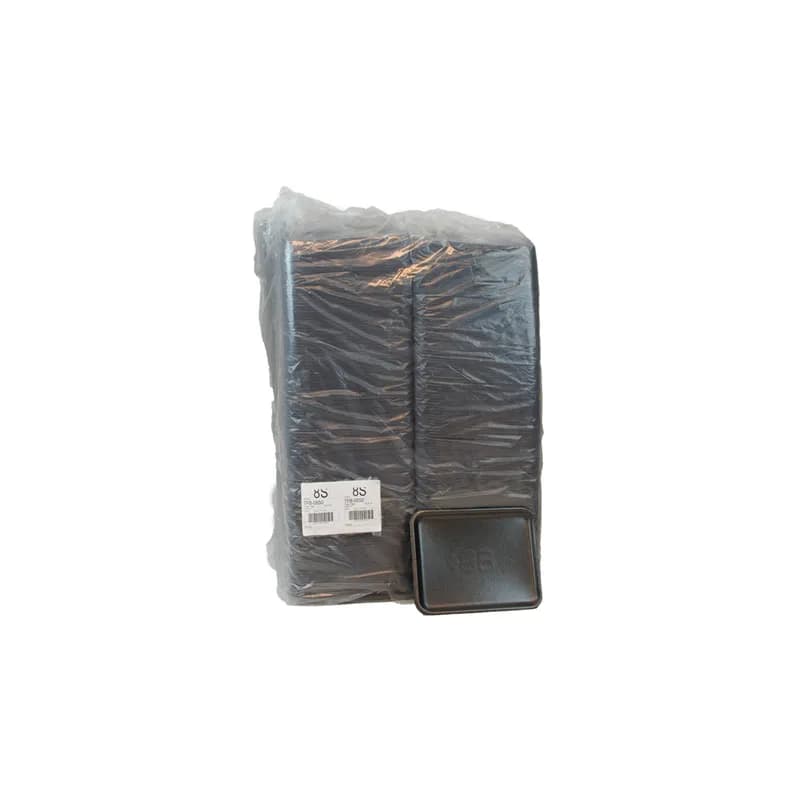 8S Supermarket Tray 10X8X0.65 IN Polystyrene Foam Black 500/Case