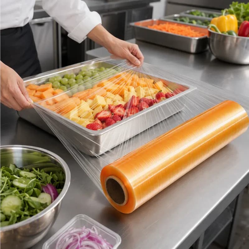 Multi-Purpose Cling Film Roll 23IN X5800FT PVC Clear 1/Roll
