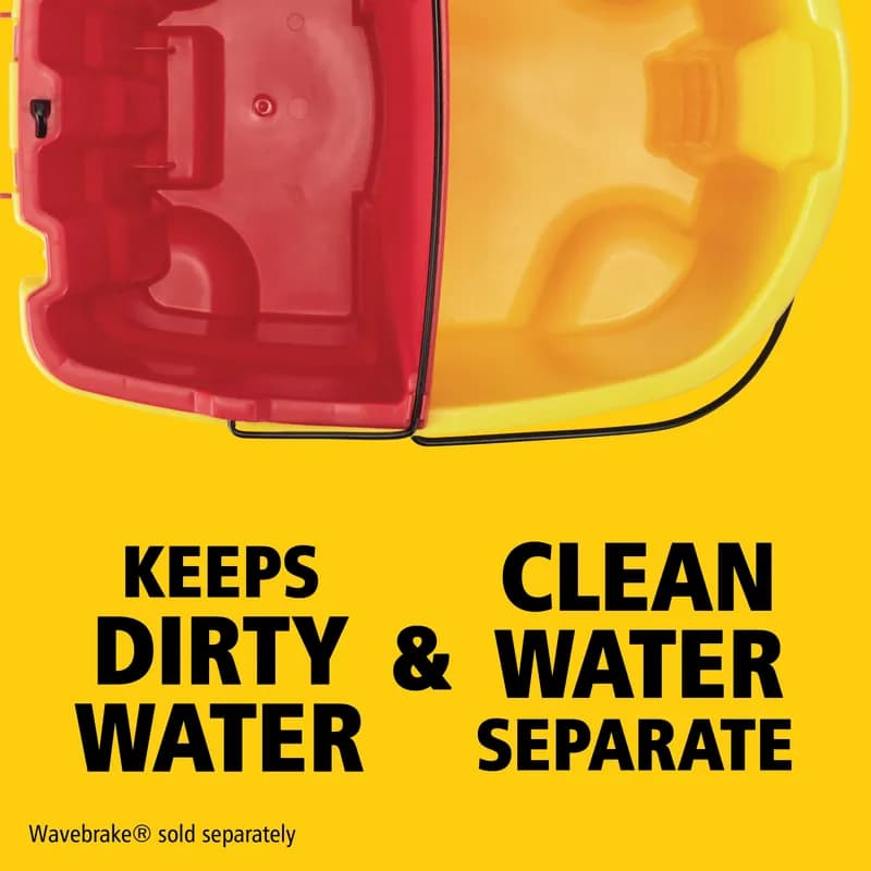 WaveBrake® Mop Bucket 18 QT Plastic Red Dirty Water 1/Each